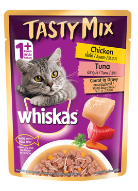 Whiskas®Tasty Mix Chicken Tuna And Carrot In Gravy 70g
